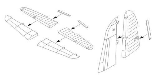 CMK 7179 Martin B-26F/ G control surfaces set for HAS 1/72