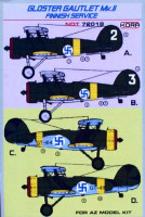 Kora Model NDT72018 Gloster Gauntlet Mk.II Finnish Service декали декали 1/72