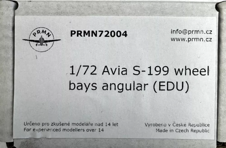 PRMN 72004 Avia S-199 wheel bays angular (EDU) 1/72