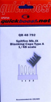 QuickBoost QB48792 Spitfire Mk.IX blanking caps type A (EDU) 1/48