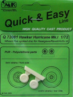 CMK Q72081 Hawker HuricaneMk. I with 5 spoked disc 1/72