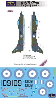 Lf Model C32128 Decals G-91R Gina Greek service 1/32