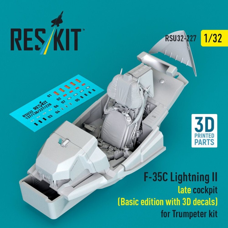 Reskit U32227 F-35C Lightning II late cockpit Basic (TRUMP) 1/32