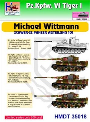 Hm Decals HMDT35018 1/35 Decals Pz.Kpfw.VI Tiger I Michael Wittman