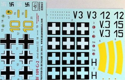 HAD 32047 Decal Bf-109 G-2 (5x camo) 1/32