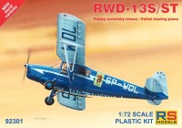 Rs Model 92301 RWD-13S/ST Polish Touring Plane (4x camo) 1/72