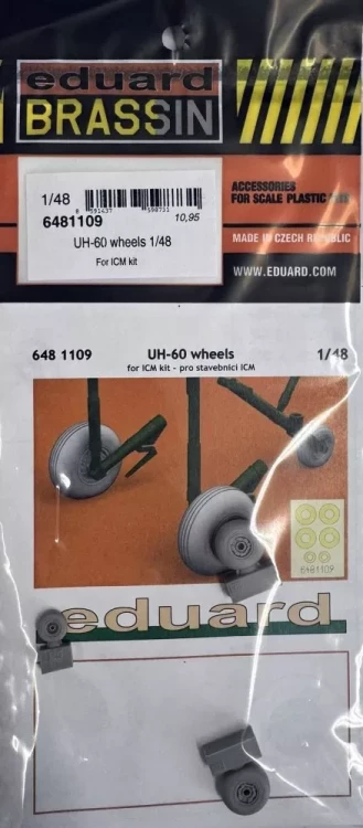 Eduard 6481109 BRASSIN UH-60 wheels (ICM) 1/48