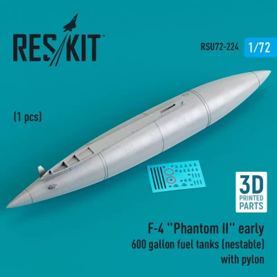 Reskit U72224 F-4 'Phantom II' early 600 gallon fuel tanks 1/72