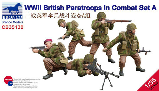 Bronco CB35130 WWII British Paratroops In Combat Set A 1/35