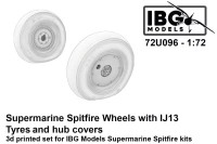 IBG U7296 Spitfire Wheels w/ IJ13 tyres & hub covers 1/72
