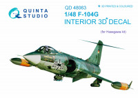 Quinta studio QD48063 F-104G (для модели Hasegawa) 3D декаль интерьера кабины 1/48