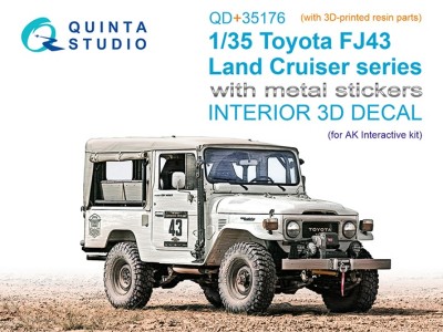 Quinta studio QD+35176 Toyota FJ43 Land Cruiser series (AK Interactive) (с 3D-печатными деталями) 1/35