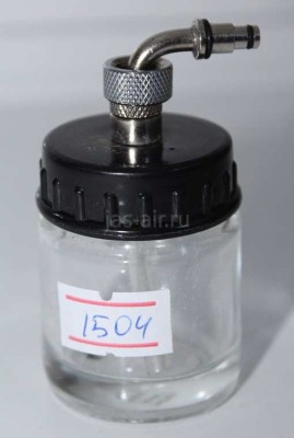 Jas 1504 Баночка с крышкой, 22 мл, трубка 90 градусов, гайка, стекло