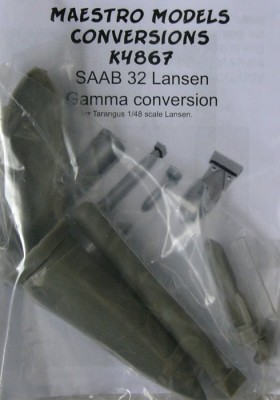 Maestro Models MMCK-4867 1/48 SAAB 32 Lansen Gamma conversion (TARA)