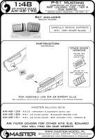 Master 48190 P-51 Mustang car.air filter cover RAF louvr.A 1/48