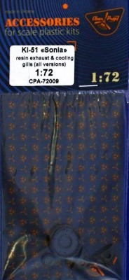 Clear Prop CPA72009 Ki-51 Sonia Exhaust&amp;Cooling gills (resin set) 1/72