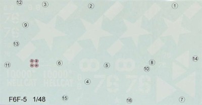 LF Model C4891 Decals F6F-5 Hellcat Part I. 1/48