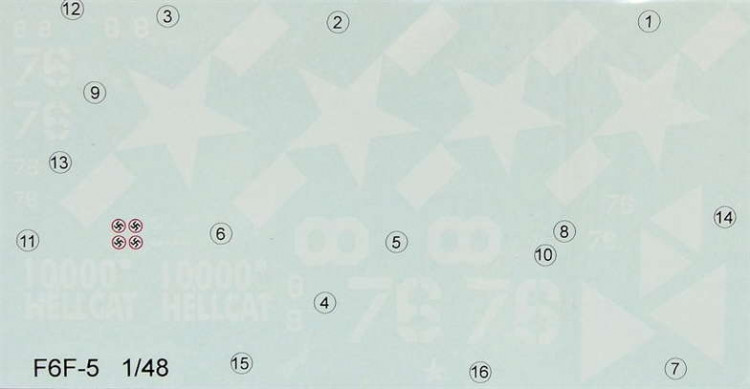 LF Model C4891 Decals F6F-5 Hellcat Part I. 1/48
