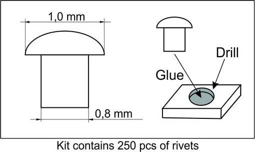 Plus model 462 1/35 Rivets 1,0 mm (250 pcs.)