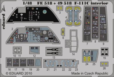 Eduard FE518 F-111C interior S.A.