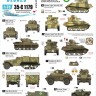 Star Decals 35-C1179 Middle East 1948(ish) # 1. Egyptian Tanks. Vickers Light Tank Mk.VIB, Bren carrier, M22 Locust, M5A1 Halftrack Humber Armoured Car Mk.IV, Daimler Dingo, Humber LRC Mk.III 1/35