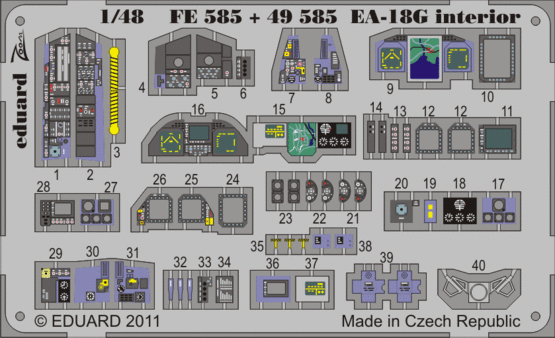 Eduard 49585 EA-18G interior S.A.