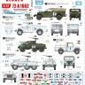 Star Decals 72-A1062 Peacekeepers in the Middle East # 1. UNEF in Suez, Sinai and Gaza. Yugoslavian and Swedish vehicles. M3A1 Shite Scout Car, M8 Greyhound and M37 Dodge 3/4 ton truck 1/72