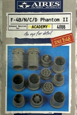 Aires 4866 F-4B/N/C/D Phantom II exhaust nozzles (ACAD) 1/48