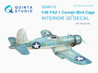 Quinta studio QD48110 F4U-1 Corsair (Bird cage) (для модели Tamiya) 3D Декаль интерьера кабины 1/48