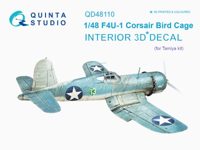Quinta studio QD48110 F4U-1 Corsair (Bird cage) (для модели Tamiya) 1/48