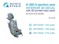 Quinta Studio QR+72032 Катапультное кресло К-36Д-5 (для Су-35, Су-57) (Для всех моделей) 1/72