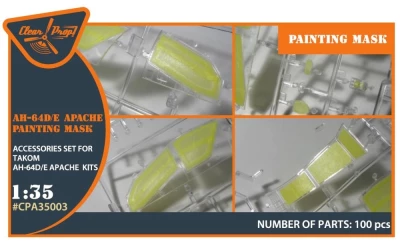 Clear Prop CPA35003 AH-64D/E Apache Painting mask (TAKOM) 1/35