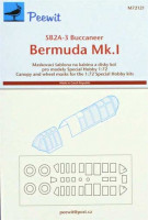 Peewit PW-M72121 1/72 Canopy mask Bermuda Mk.I (SP.HOBBY)