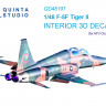 Quinta studio QD48197 F-5F Tiger II (AFV Club) 3D Декаль интерьера кабины 1/48