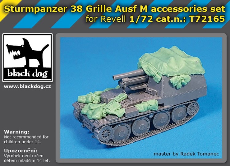 Black Dog T72165 Sturmpanzer 38 Grille Ausf M accessories set	(designed to be used with Revell kits) 1/72