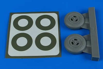 Aires 2239 Spitfire Mk.IX wheels (3-spoke) &amp; paint masks 1/32