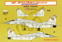 Kora Model MDE72004 MiG-29 Fulcrum 9-12 Bulgarian service декали декали 1/72