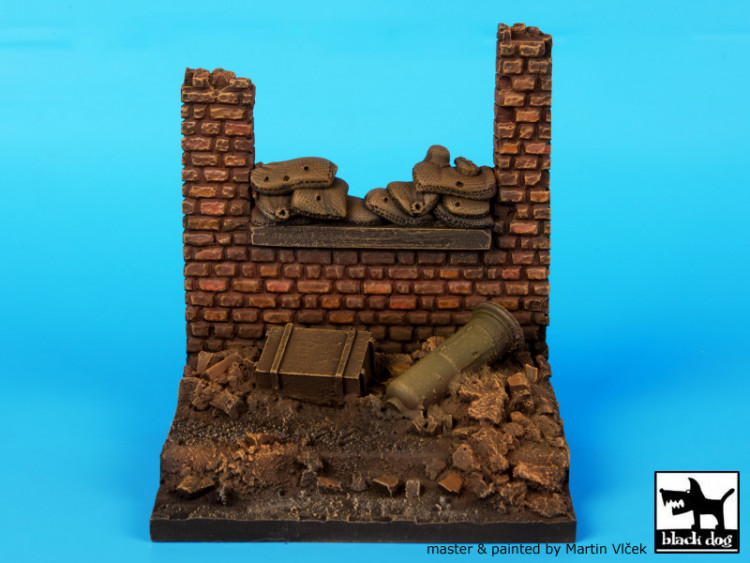 BlackDog D35014 Wall with sandbags base 1/35