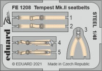 Eduard FE1208 Tempest Mk.II seatbelts STEEL (EDU) 1/48