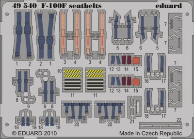 Eduard 49540 F-100F seatbelts
