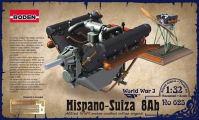 Roden 00625 Engine Hispano-Suiza 8Ab 1/32