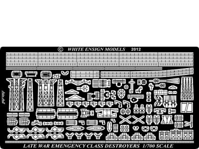 White Ensign Models PE 7112 RN LATE WAR EMERGENCY DESTROYER 1/700