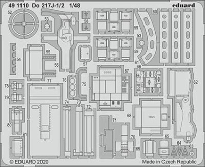 Eduard 491110 SET Do 217J-1/2 (ICM)