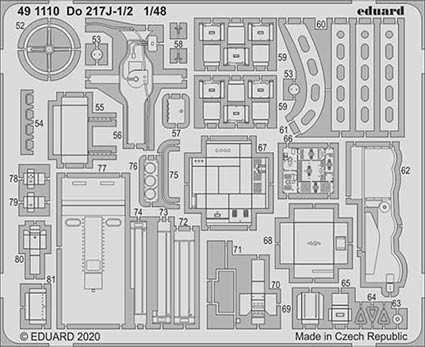 Eduard 491110 SET Do 217J-1/2 (ICM)