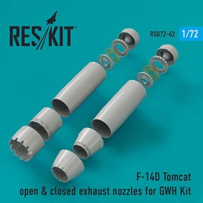 Reskit RSU72-0076 F-14D Tomcat open&amp;closed exh.nozzles (G.W.H.) 1/72