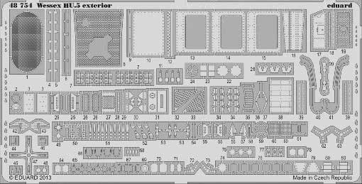 Eduard 48754 1/48 Фототравление Wessex HU.5 exterior