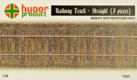 Hunor Product 72225 Railway Track - straight (3 pcs.) 1/72