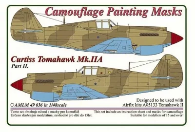 AML AMLM49036 Camouflage masks Curtiss Tomahawk Mk.IIB Pt.2 1/32
