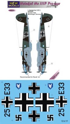 Lf Model C3276 Decals Heinkel He 111P Pre-war (REV) 1/32