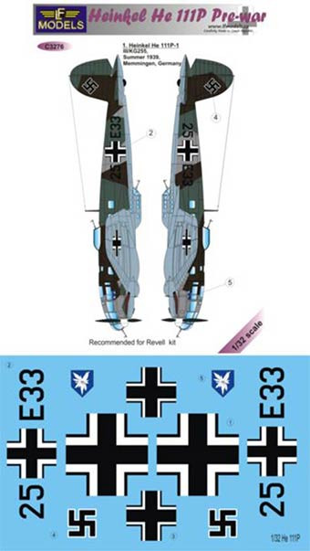 Lf Model C3276 Decals Heinkel He 111P Pre-war (REV) 1/32